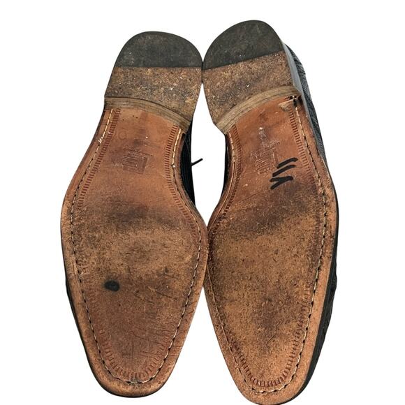 David Eden Genuine Crocodile Lizard Skin Oxford Mens 11 Shoes VERO CUDIO ITALY main image 6